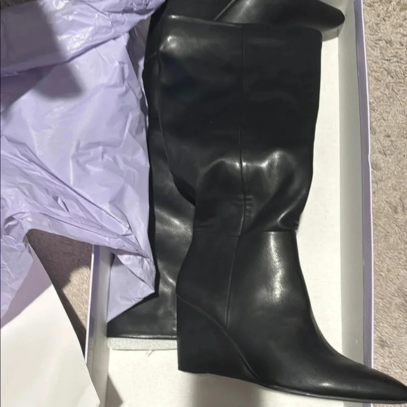 ❤️ NEW Madden Girl Black Over the Knee Boots - Picture 3 of 4